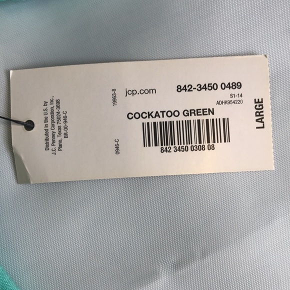 A.N.A Cockatoo Green  Short Sleeve Embellished Lace Size L - Picture 9 of 11